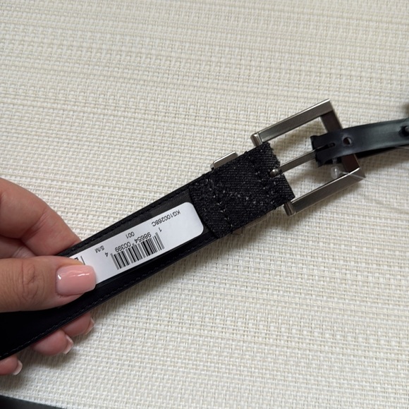 Kurt Geiger Black jeans Belt with Silver Buckle